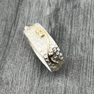 Gold Wave Ring, gold bubbles ring, Gold Ripple Ring, silver and gold band, gold wave ring, unusual wedding ring, wedding ring, water ring, sea ring.
