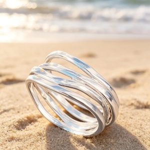 Silver Waves Ring, wave ring, silver wire ring, gift for her, unisex ring, gift for her, gift,