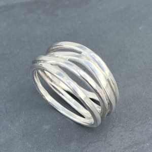Silver Waves Ring, wave ring, silver wire ring, gift for her, unisex ring, gift for her, gift,