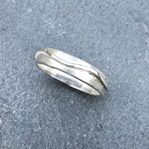 Silver River Ring, silver wave band, silver 4mm band, wave ring, river ring, wedding band, ocean ring, sea ring, wave ring, river ring, silver flat band, 4mm wide band,